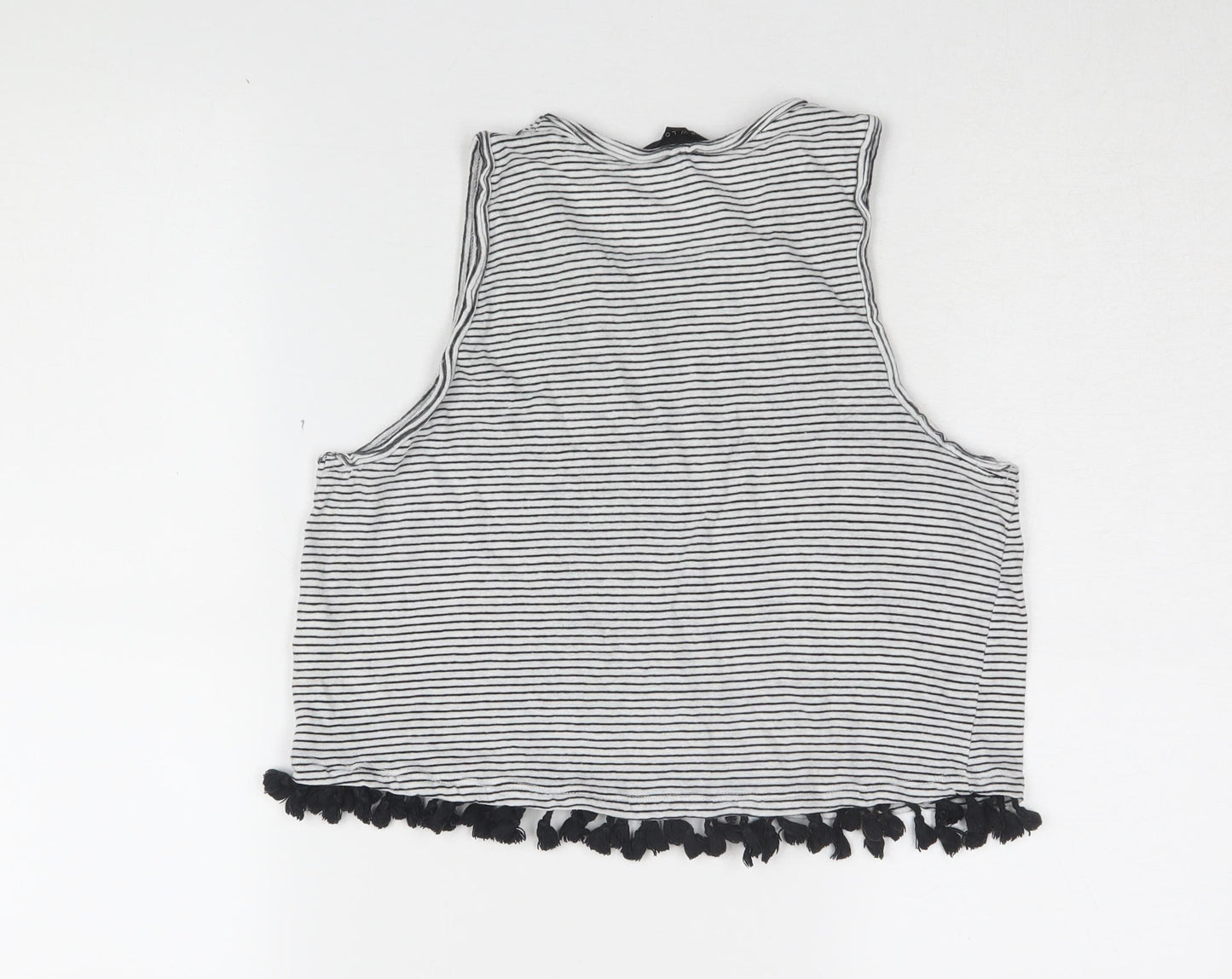 New Look Women’s Cropped Striped Tank Top - Size 10