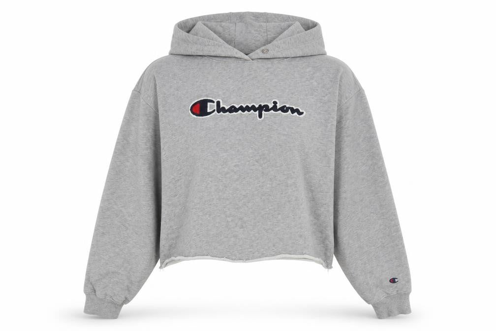 Champion Unisex Grey Pullover Hoodie L Cotton