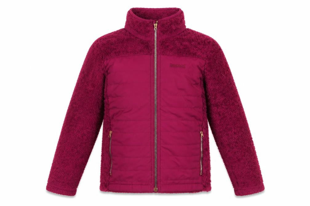 Regatta Girls Purple Puffer Jacket, 11 Years, Polyester, Zip