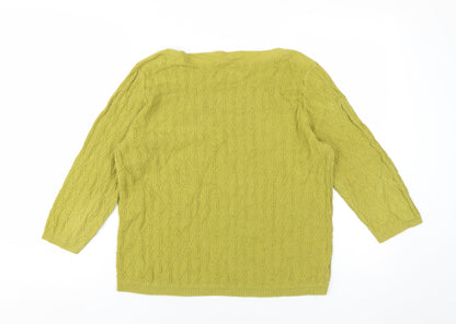 Country Casuals Women's Green Boat Neck Pullover Jumper, M, Cotton