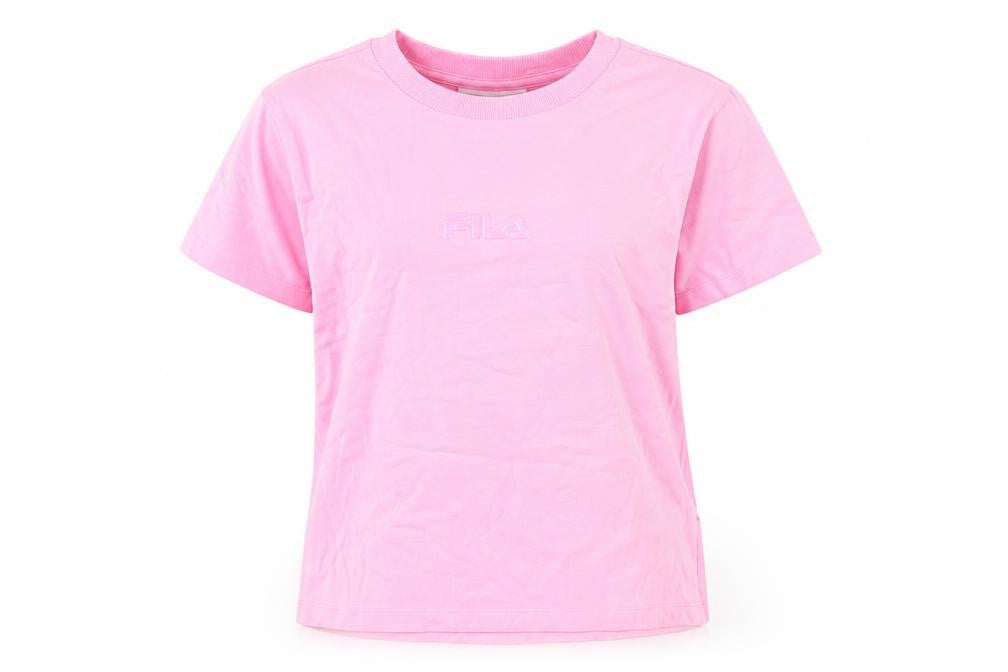 Fila Women's XS Pink Basic T-Shirt, Crew Neck Casual