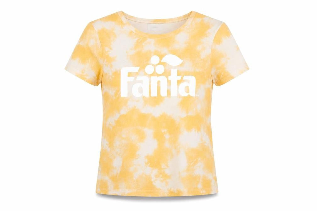 Fanta Women's Orange Tie-Dye T-Shirt Size 12