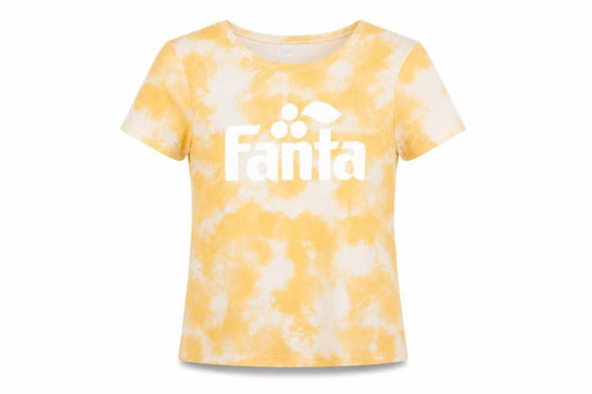 Fanta Women's Orange Tie-Dye T-Shirt Size 12