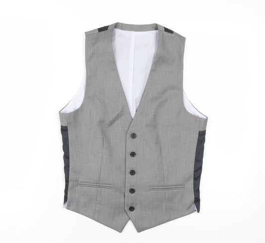 Topman Men's Grey Suit Waistcoat, Size 36R, Excellent