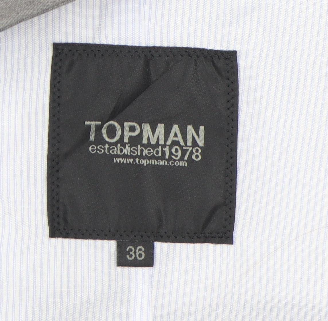 Topman Men's Grey Suit Waistcoat, Size 36R, Excellent