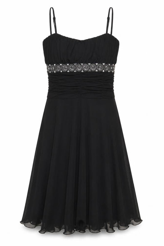 Select Women's Black Sequin Fit & Flare Dress 12