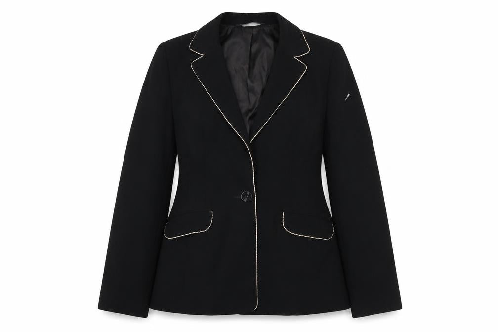 BHS Women's Black Suit Jacket UK Size 10 Notch Lapel