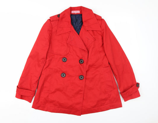 Actress Princess Women's Red Pea Coat Size S