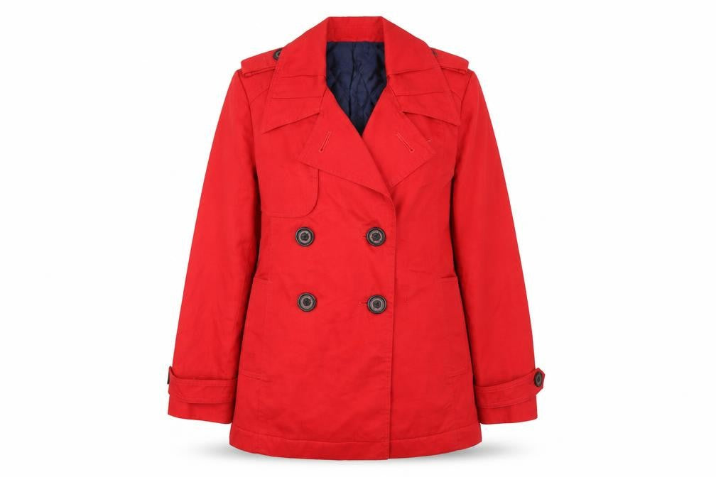 Actress Princess Women's Red Pea Coat Size S