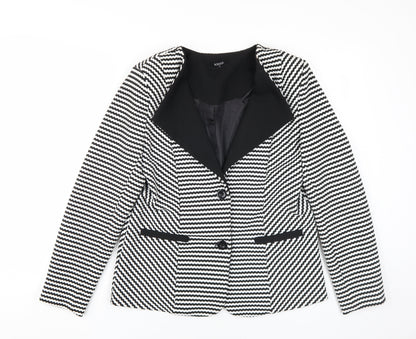 Klass Women's Black Blazer Geometric Size 12
