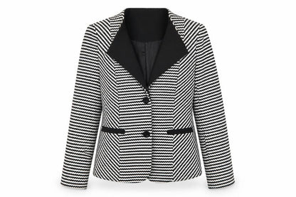 Klass Women's Black Blazer Geometric Size 12