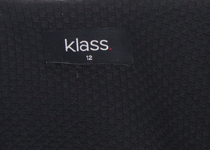 Klass Women's Black Blazer Geometric Size 12