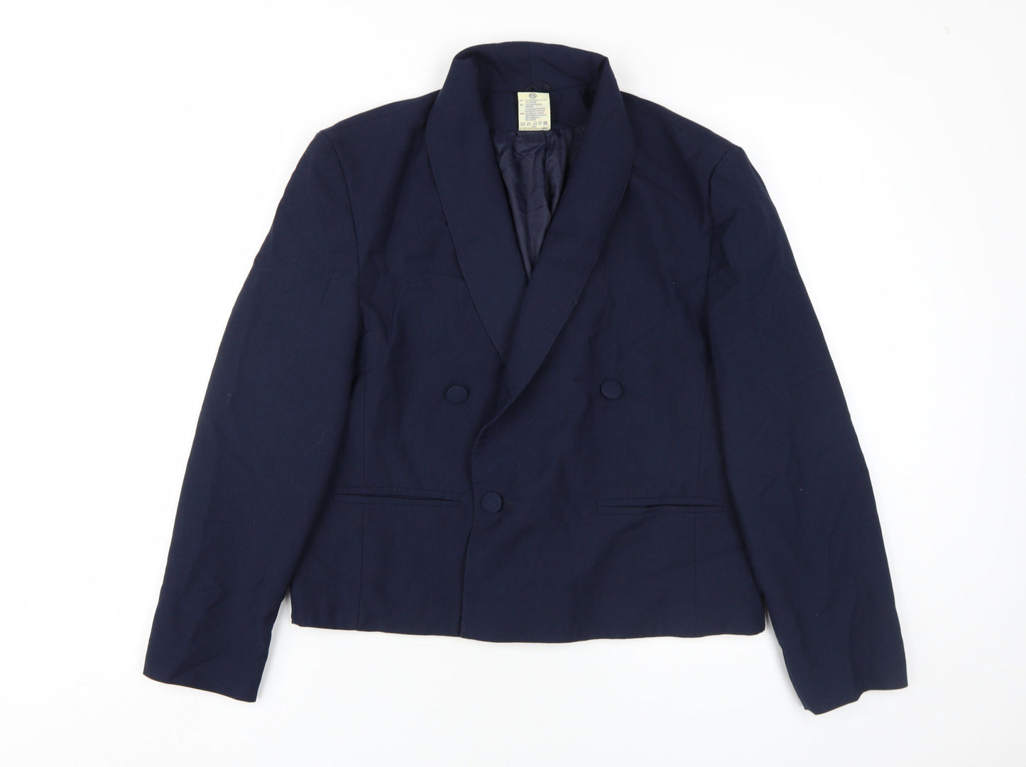Yessica Women's Blue Double Breasted Suit Jacket 14