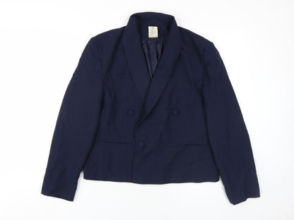 Yessica Women's Blue Double Breasted Suit Jacket 14
