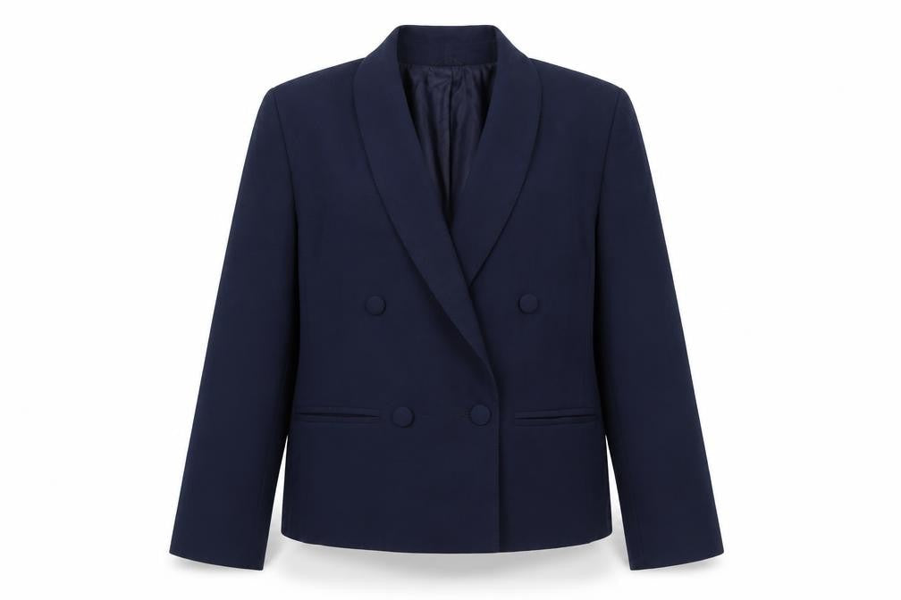 Yessica Women's Blue Double Breasted Suit Jacket 14