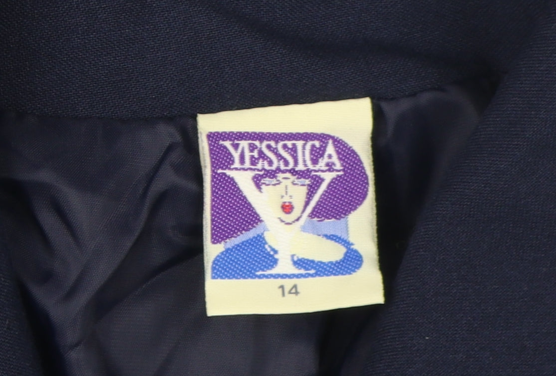 Yessica Women's Blue Double Breasted Suit Jacket 14