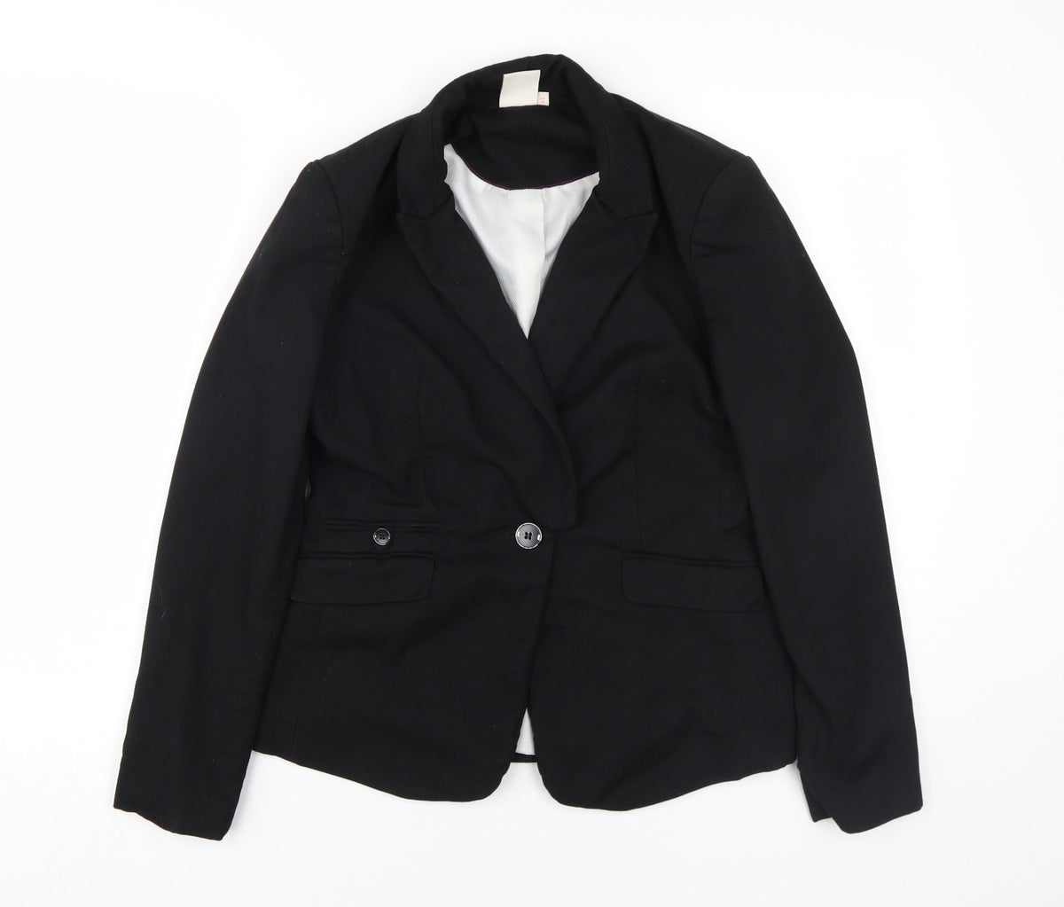Next Women's Black Blazer Jacket Size 12 Regular Fit