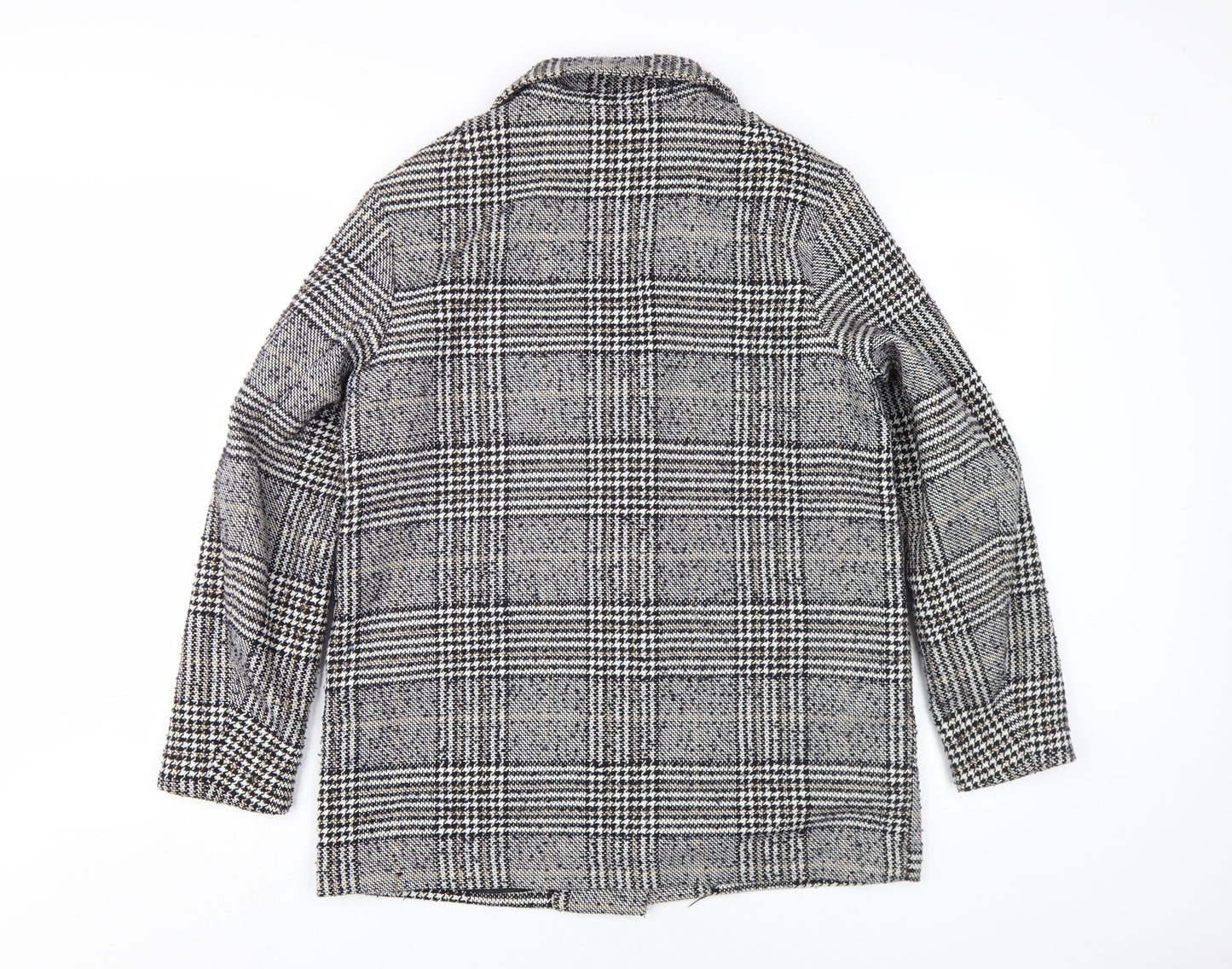 H&M Women's Black Grey Check Blazer Size S