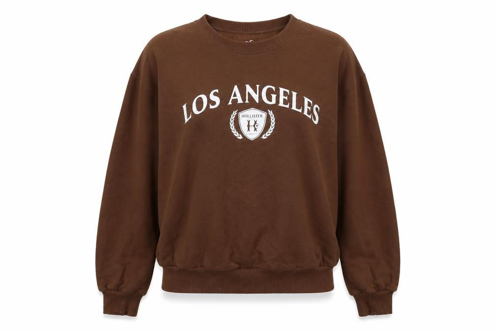 Hollister Women's Brown Pullover Sweatshirt S