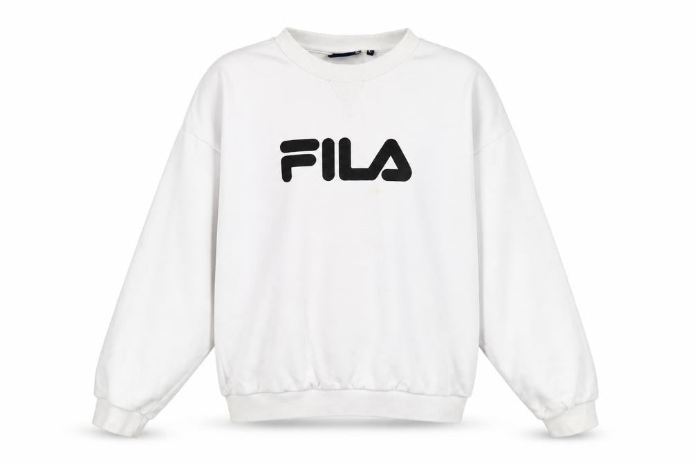 Fila Unisex Adults White Pullover Sweatshirt L