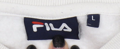 Fila Womens White Pullover Sweatshirt L