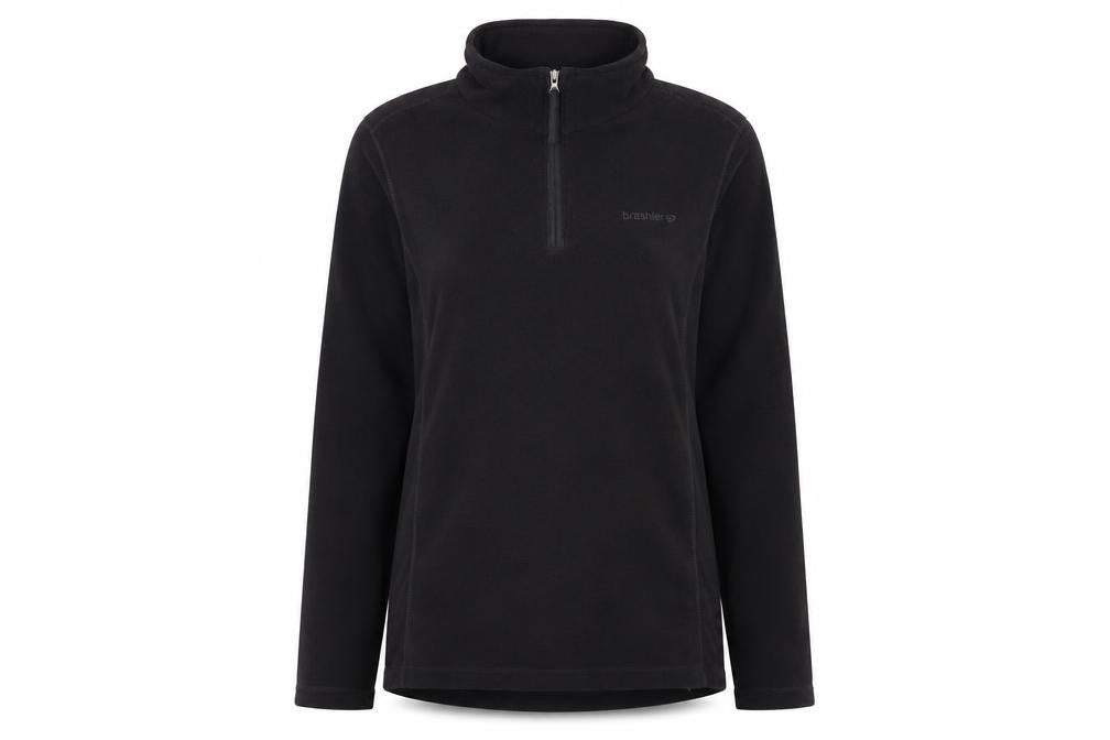 Brasher Women's Black Fleece Pullover Sweatshirt Size 14
