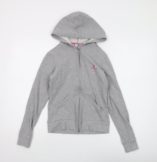 Olympus Sport Grey Full Zip Women's Hoodie UK 8