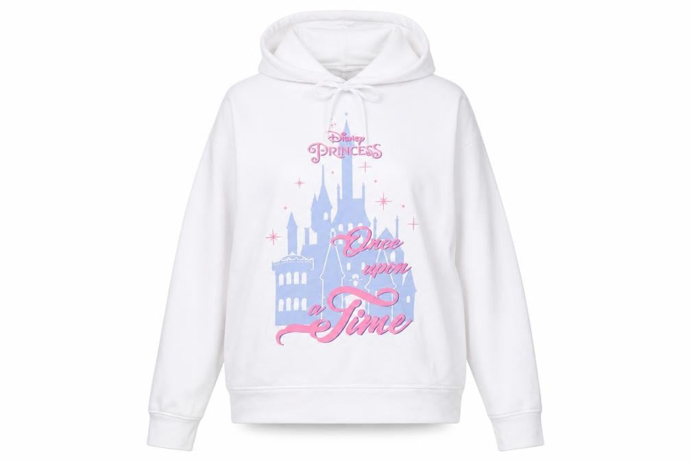 Disney Women's White XS Hoodie - Princess Graphic Print