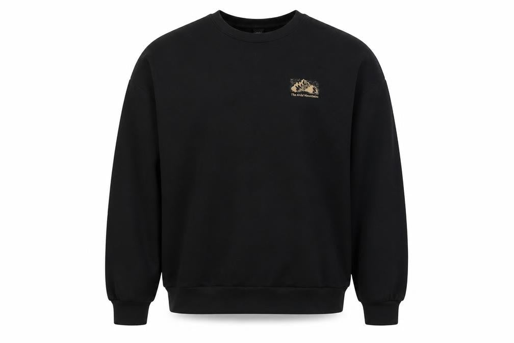 Dazy Unisex Black Graphic Print Pullover Sweatshirt M