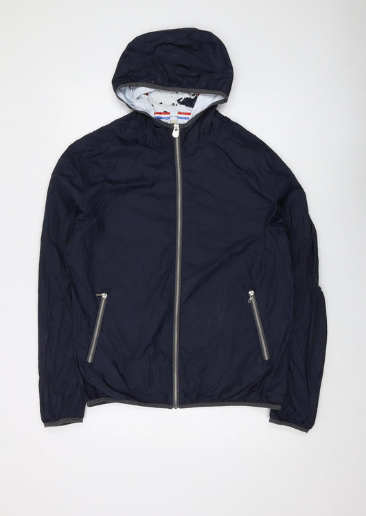 Colmar Men's Blue Windbreaker Jacket, Size 44, Hooded, Casual