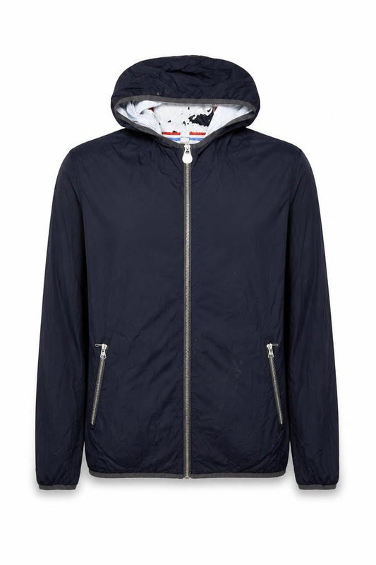 Colmar Men's Blue Windbreaker Jacket, Size 44, Hooded, Casual