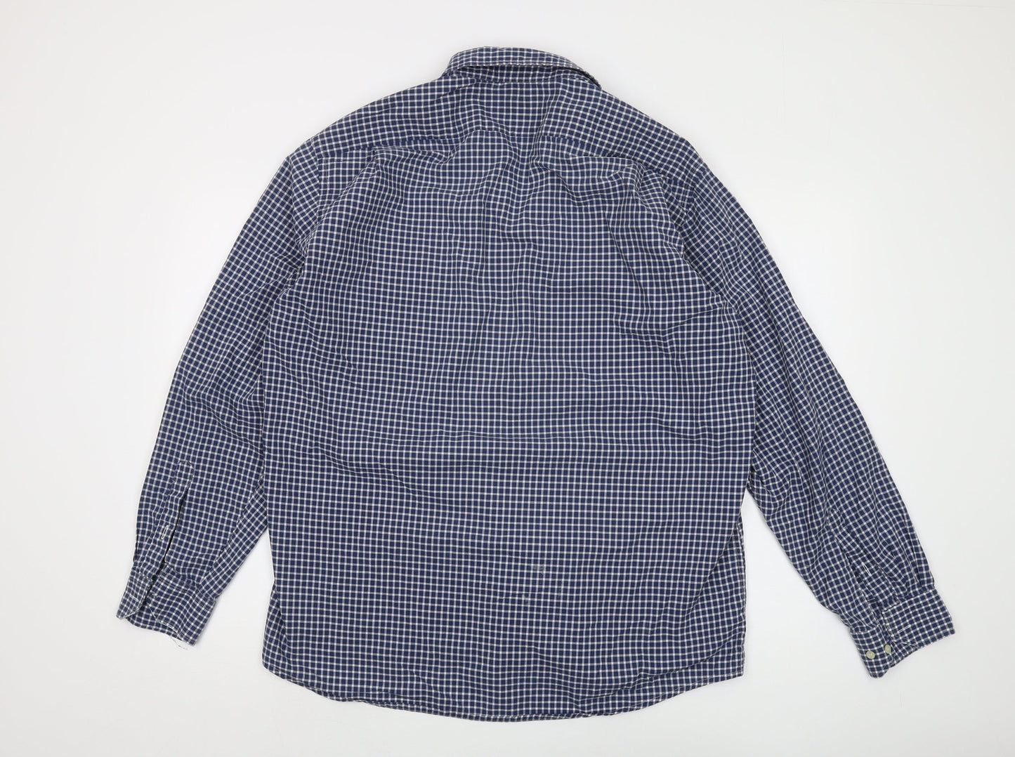 Lacoste Men's Blue Check Button-Up Shirt 14