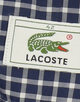 Lacoste Men's Blue Check Button-Up Shirt 14