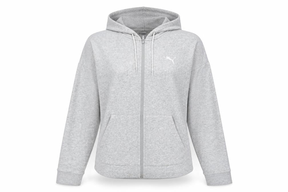 Puma Grey Full Zip Hoodie Unisex Adults XL