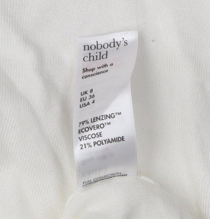 Close-up detail of Nobody's Child Women's Ivory jumper, size 8