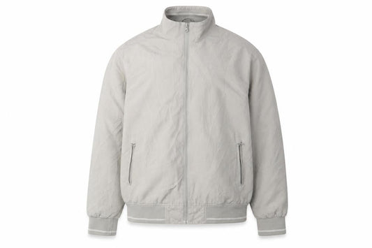 Aspen & Court Men's Grey Bomber Jacket, L, Casual