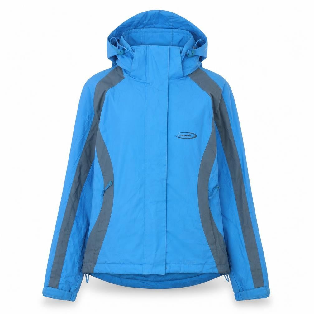 Mountainlife Women's Blue Rain Coat Size 8 Hooded Jacket