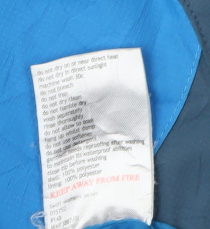 Mountain Life Women's Blue Rain Coat Size 8 Hooded Jacket