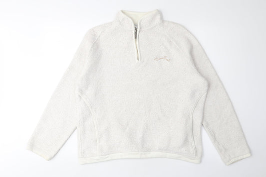 WenaTich Women's Ivory Knit Pullover Sweatshirt L