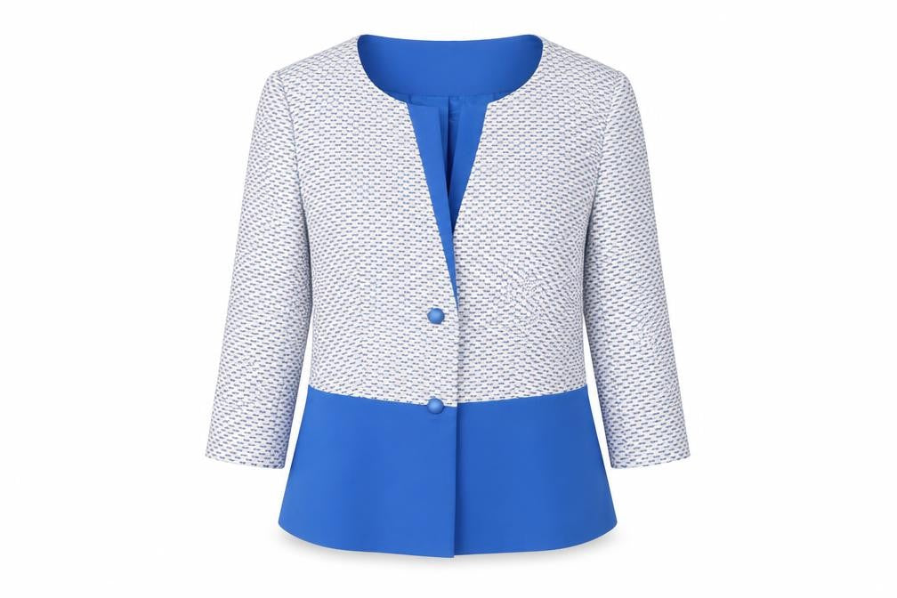 Mosaic Women's Blue Suit Jacket Blazer Size 10
