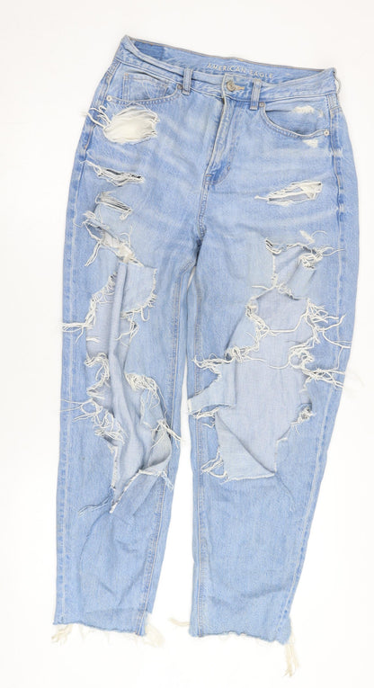 American Womens Eagle Blue Distressed Jeans Size 10