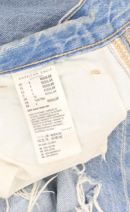 American Womens Eagle Blue Distressed Jeans Size 10