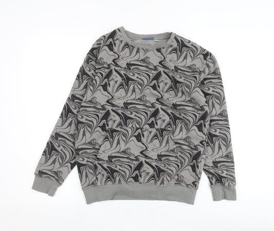 Pepperts Teens Grey Geometric Pullover Sweatshirt Size 12
