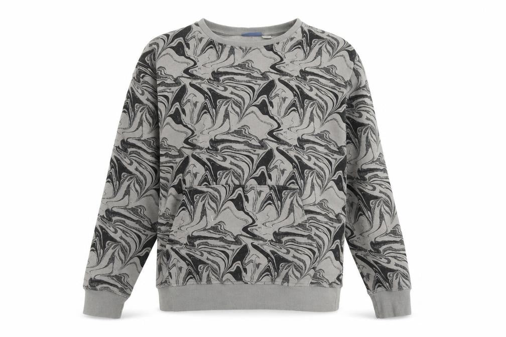 Pepperts Teens Grey Geometric Pullover Sweatshirt Size 12