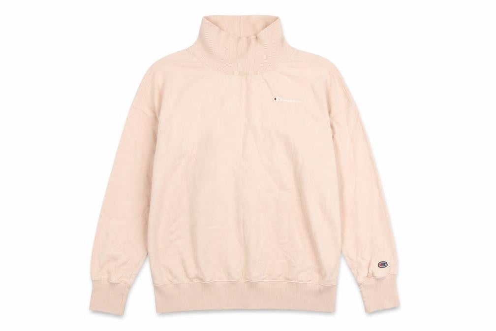 Champion Women's Beige High Neck Pullover Sweatshirt Size S