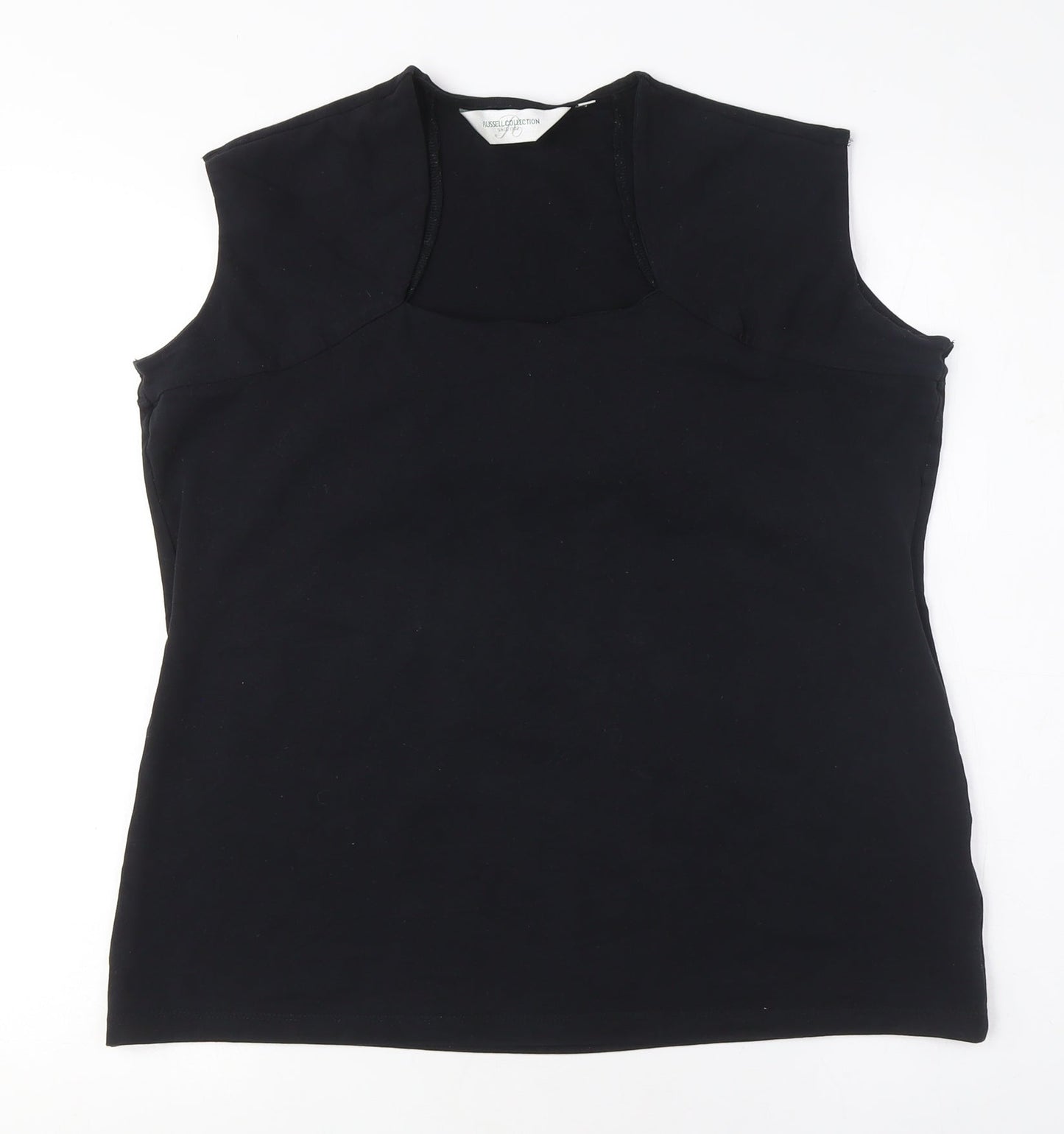 Russell Collection Unisex Black 2XL Basic Cotton Tank