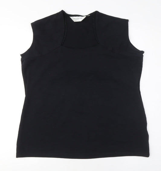 Russell Collection Unisex Black 2XL Basic Cotton Tank