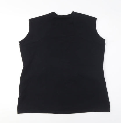 Russell Womens Collection Black 2XL Basic Cotton Tank