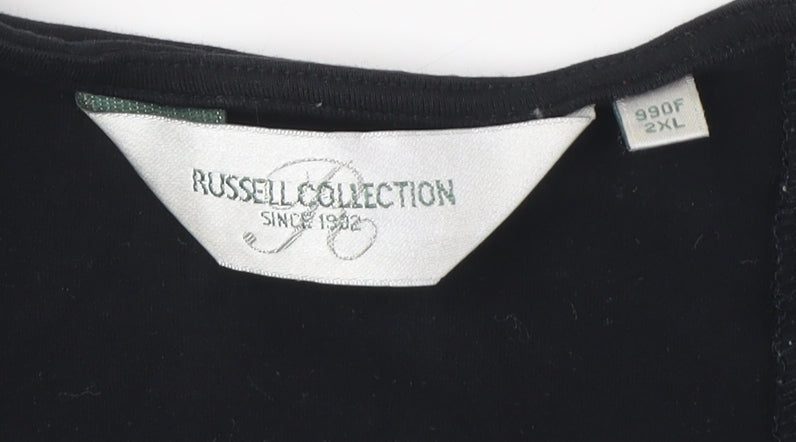 Russell Collection Unisex Black 2XL Basic Cotton Tank