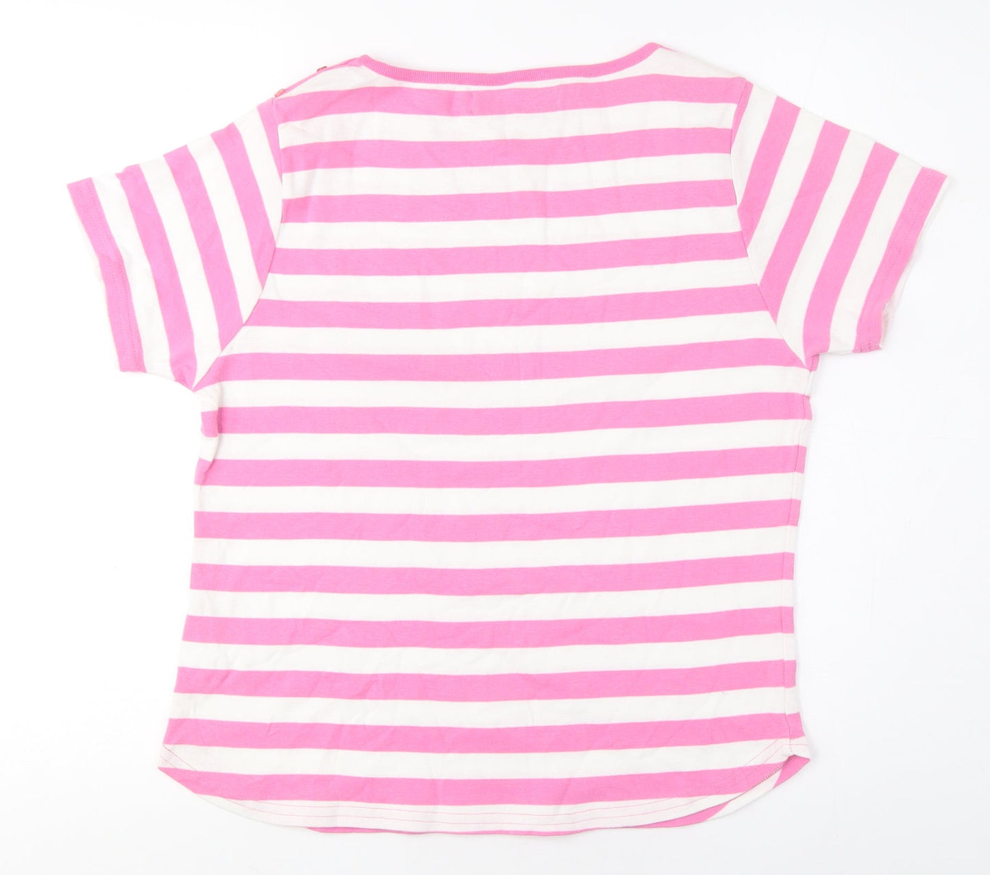 Pure & Natural Women's Pink Striped Cotton T-Shirt